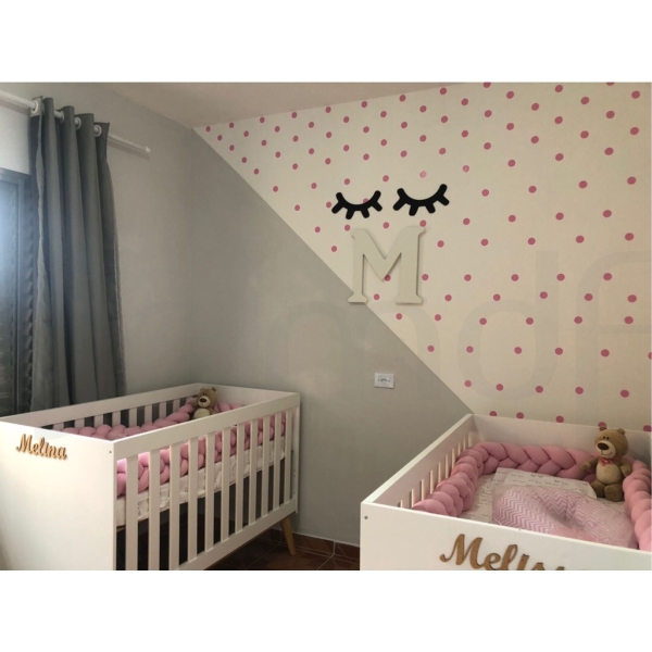 Letras Decorativas Personalizadas LED MDF + Par Cílios - Imagem 2
