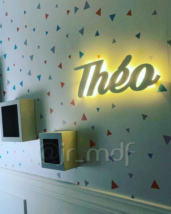 Nome Luminoso Led Sem Fio Decorativo