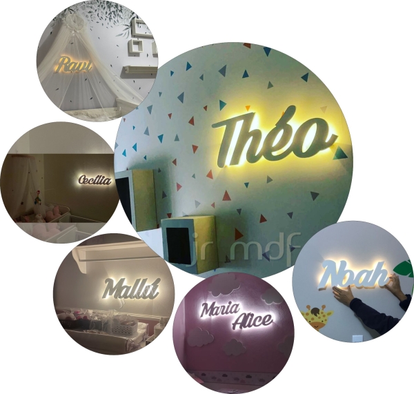 Nome Luminoso Led Sem Fio Decorativo - Imagem 2