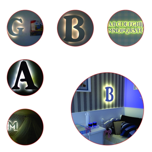 Letras Decorativas Personalizadas LED MDF - Imagem 7