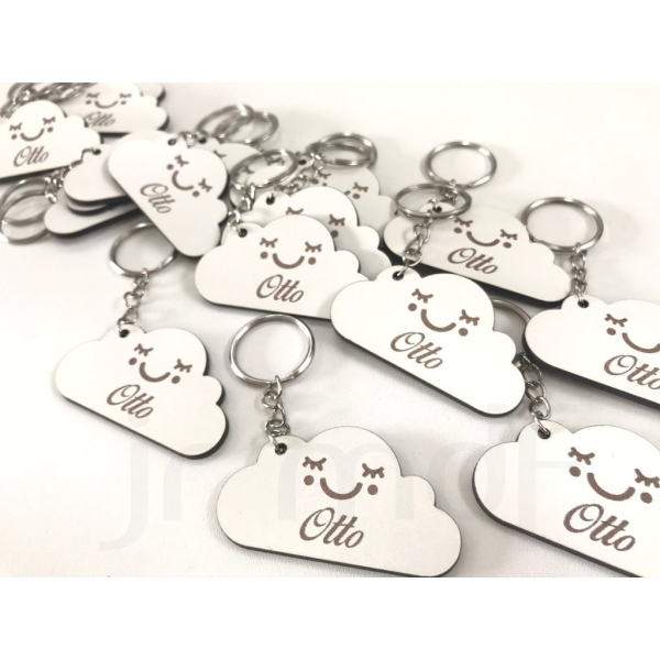 Chaveiros Nuvens com Nome Personalizado
