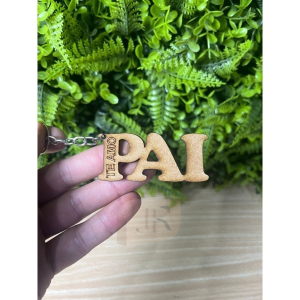 Kit 20 Chaveiros Pai Te amo Presente Lembrança Dia dos Pais - Imagem 2
