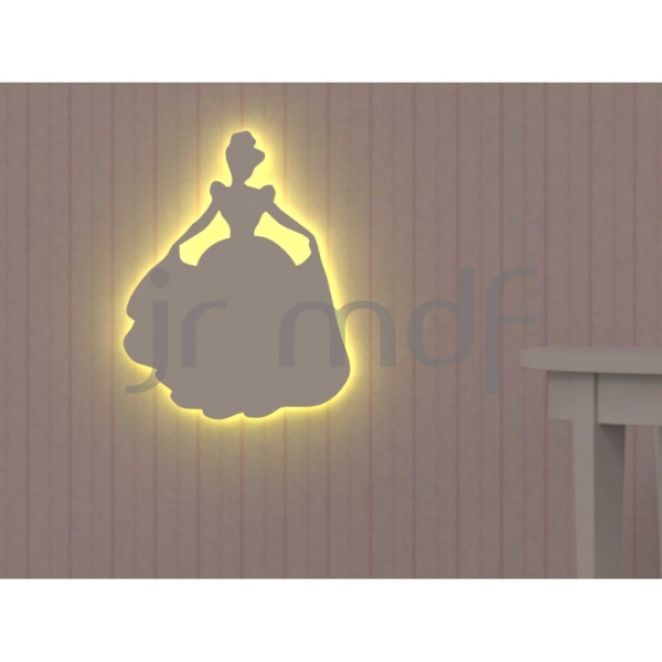 Luminária Decorativa Infantil de Parede Princesa