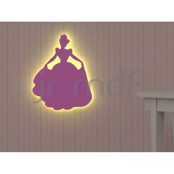 Luminária Decorativa Infantil de Parede Princesa - Imagem 2