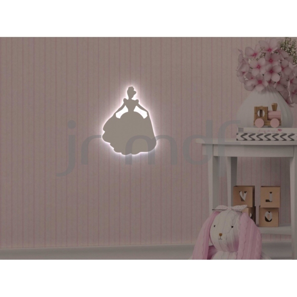 Luminária Decorativa Infantil de Parede Princesa - Imagem 3