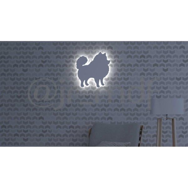 Luminoso Silhueta Spitz Alemão