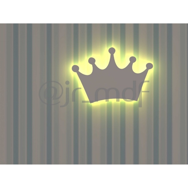 Coroa Luminosa Decorativa em MDF