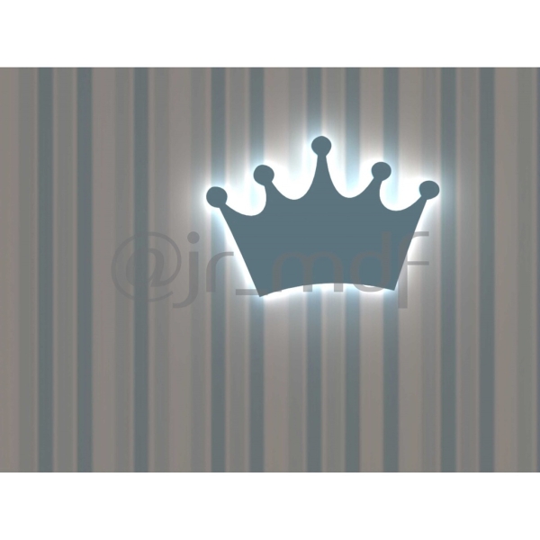 Coroa Luminosa Decorativa em MDF - Imagem 4