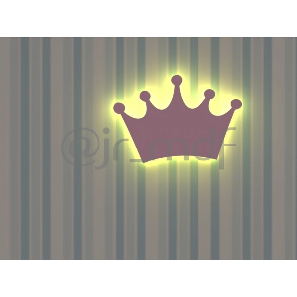 Coroa Luminosa Decorativa em MDF - Imagem 5