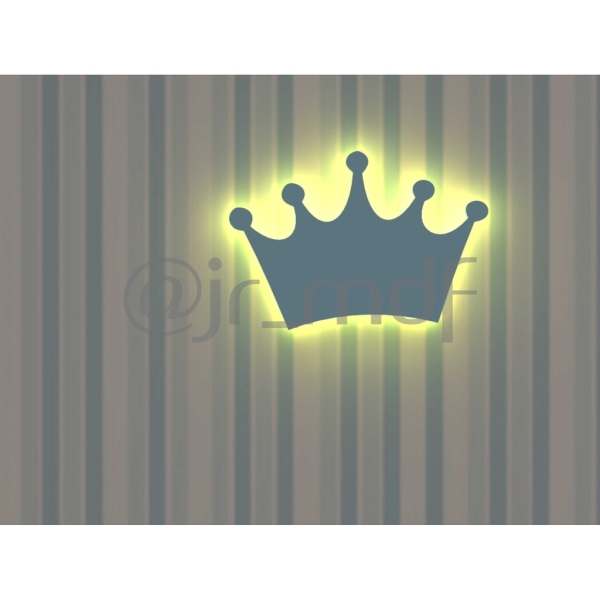 Coroa Luminosa Decorativa em MDF - Imagem 7