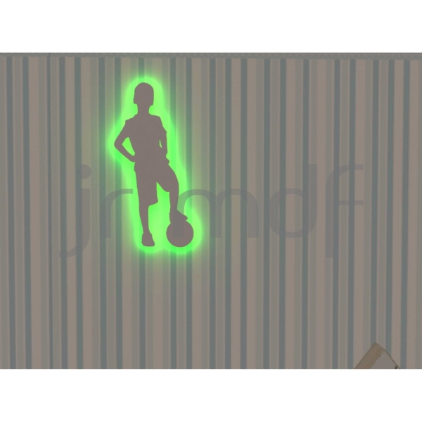 Luminoso de Parede Sem Fio Jogador Infantil Futebol Decorativo - Imagem 4
