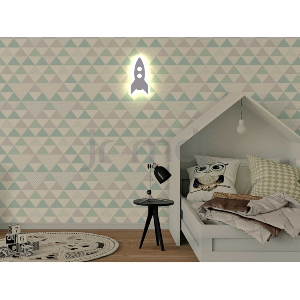 Luminária Foguete MDF Led - Imagem 2