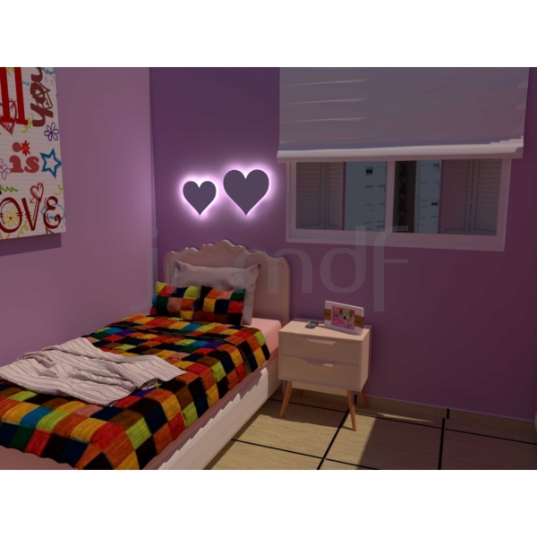 2 Corações Luminosos Decorativos em luz de led - Imagem 2