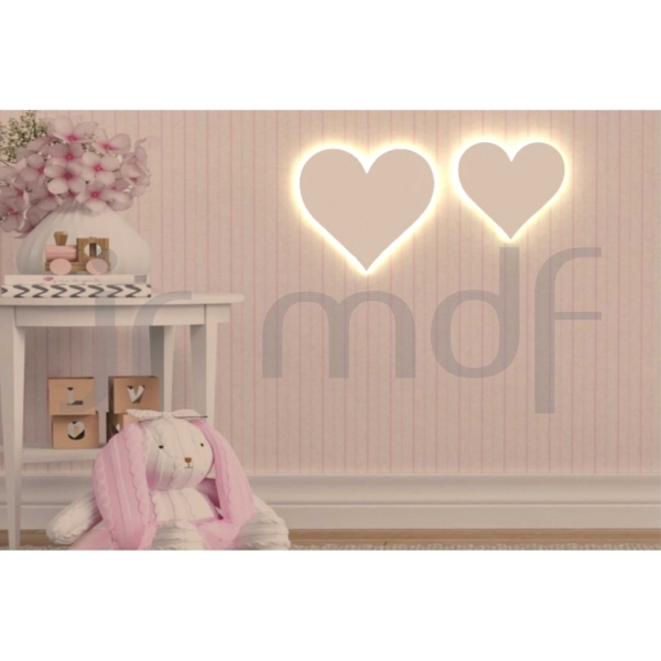 2 Corações Luminosos Decorativos em luz de led - Imagem 3
