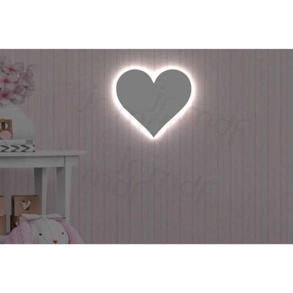 Coração Luminoso Decorativo sem fio para parede 30 x 35 cm - Imagem 2