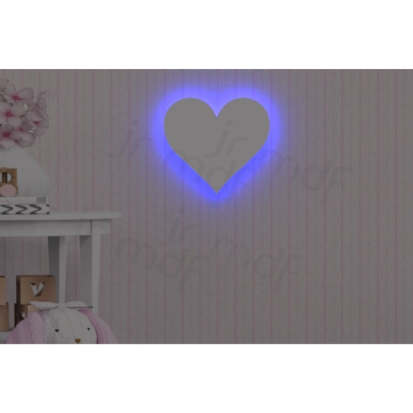 Coração Luminoso Decorativo sem fio para parede 30 x 35 cm - Imagem 4