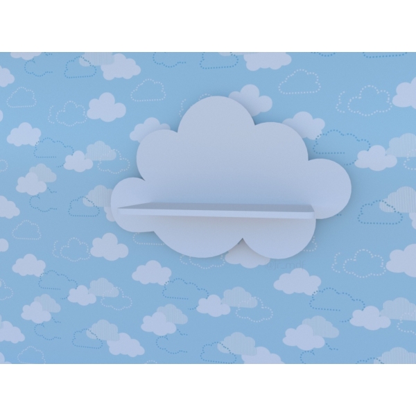 Trio De Nicho Prateleira Nuvem Mdf Decoração Quarto Do Bebê - Imagem 9