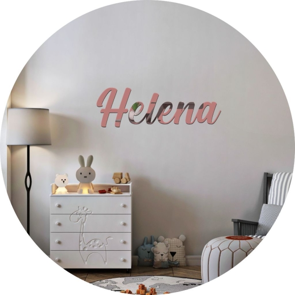 Nome Acrílico Espelhado Personalizado