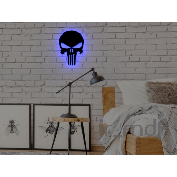 Luminoso Caveira O Justiceiro Sem Fio a Pilhas - Imagem 3