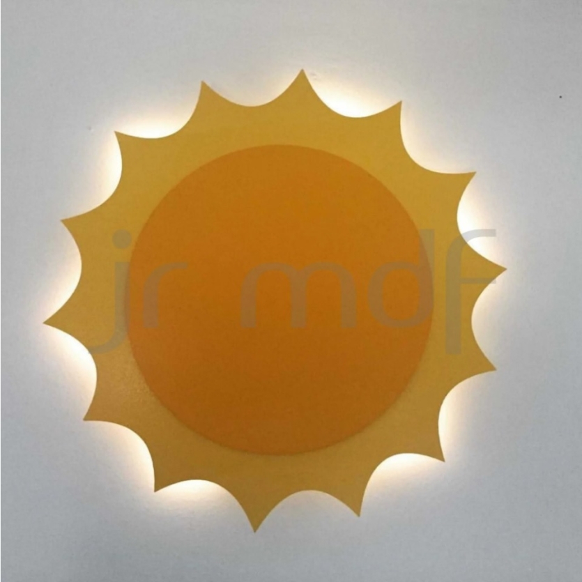 Luminária Sol em MDF com LED