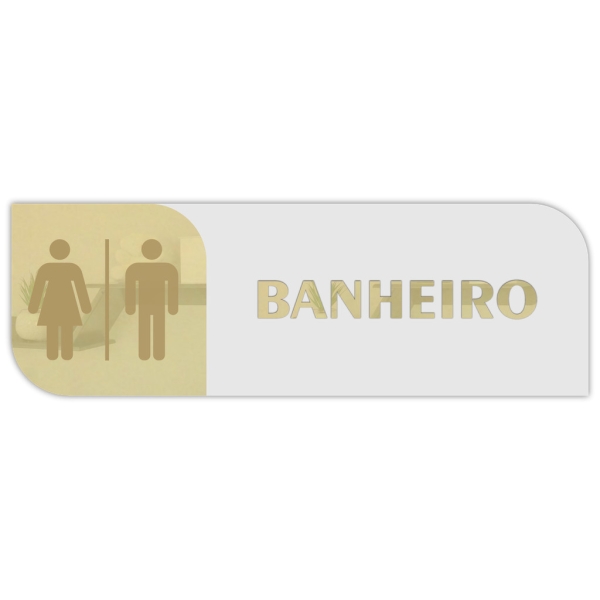 Placa De Porta Sinalização Banheiro Mdf Acrílico