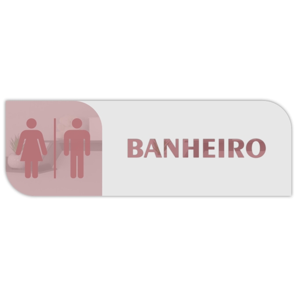 Placa De Porta Sinalização Banheiro Mdf Acrílico - Imagem 3