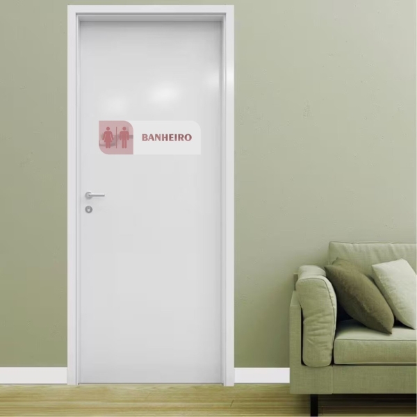 Placa De Porta Sinalização Banheiro Mdf Acrílico - Imagem 6