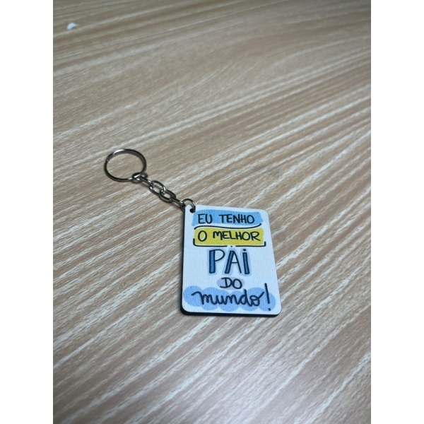 Kit 20 Chaveiros Melhor Pai do Mundo Presente Lembrança Dia dos Pais
