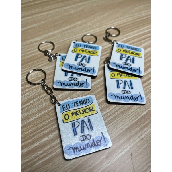 Kit 20 Chaveiros Melhor Pai do Mundo Presente Lembrança Dia dos Pais - Imagem 2