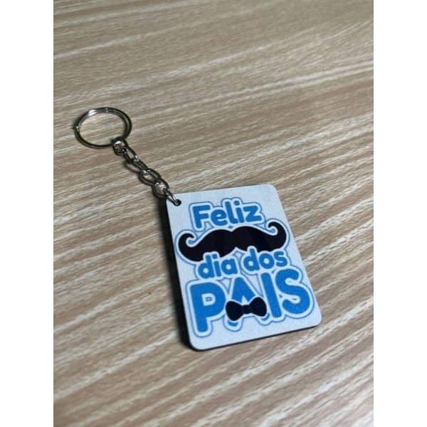 Kit 20 Chaveiros Feliz Dia dos Pais Bigode Presente Lembrança Dia dos Pais - Imagem 2