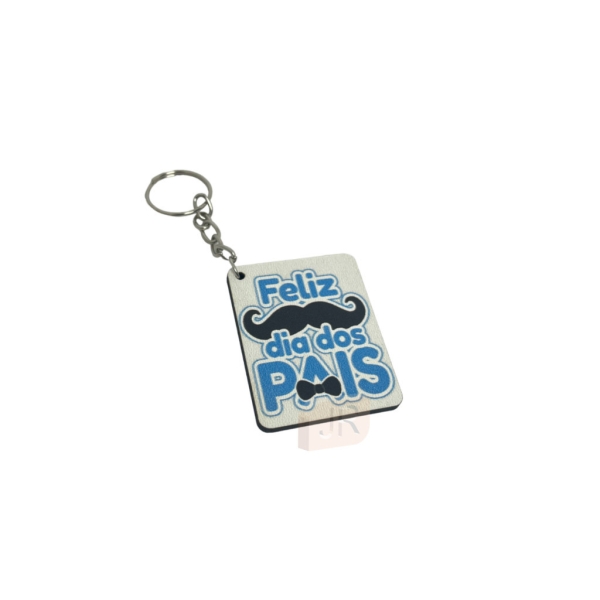 Kit 20 Chaveiros Feliz Dia dos Pais Bigode Presente Lembrança Dia dos Pais - Imagem 3