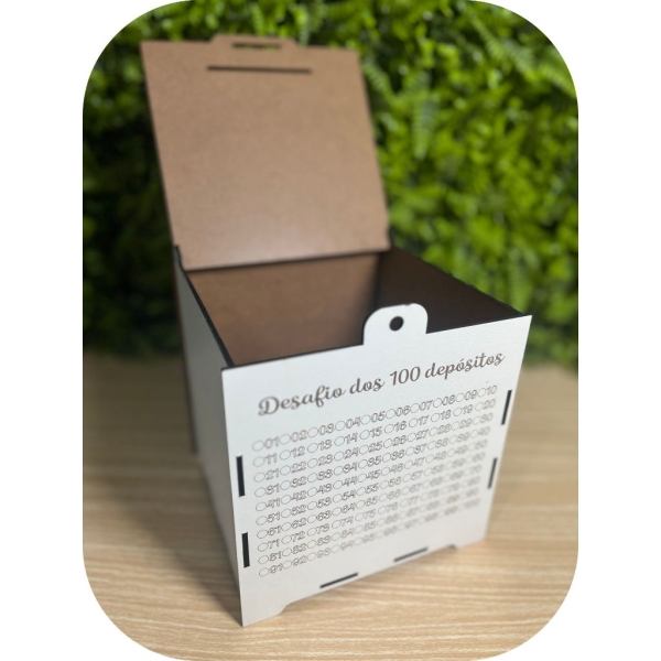 Cofre Desafio dos 100 depósitos Junte R$5000 Com Nome Personalizado - Imagem 2