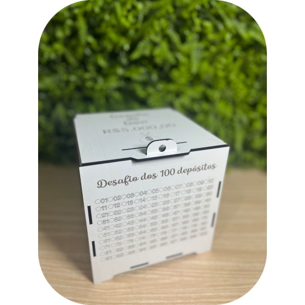 Cofre Desafio dos 100 depósitos Junte R$5000 Com Nome Personalizado - Imagem 3