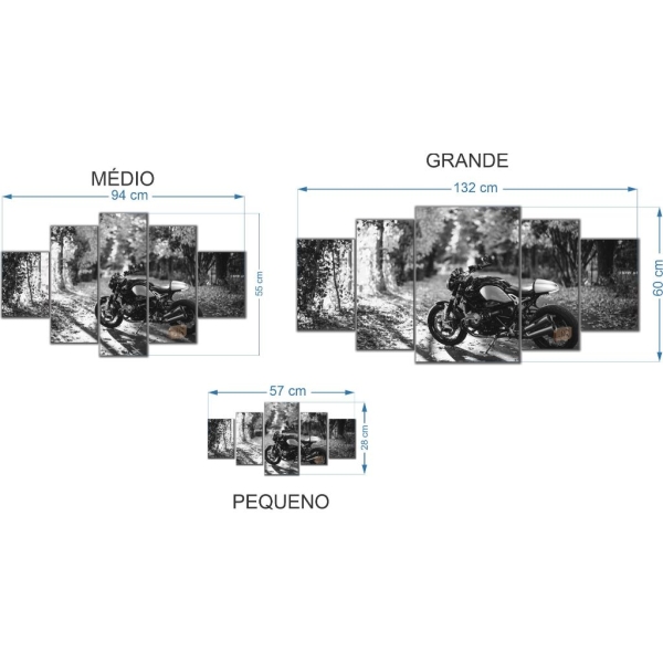 Quadros Decorativos Mosaico Motos Esportivas Sala Escritório Quarto Vários Modelos - Imagem 3