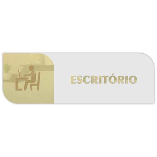 Placa De Porta Sinalização Escritório Mdf Acrílico
