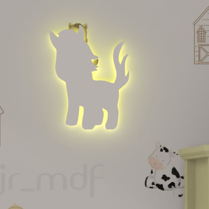 Luminária Cavalinho Decorativa em MDF
