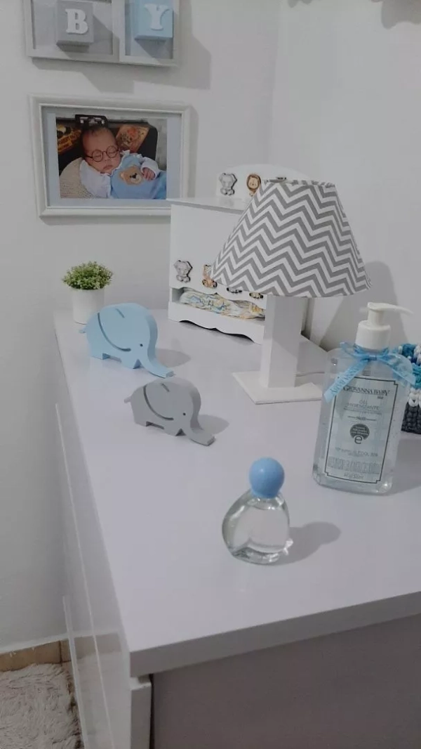 Elefantinhos MDF Decorativos de Mesa Quarto de Bebê - Imagem 5