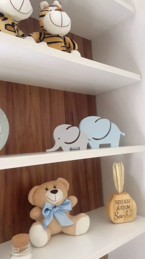 Elefantinhos MDF Decorativos de Mesa Quarto de Bebê - Imagem 2