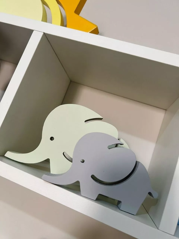 Elefantinhos MDF Decorativos de Mesa Quarto de Bebê - Imagem 7