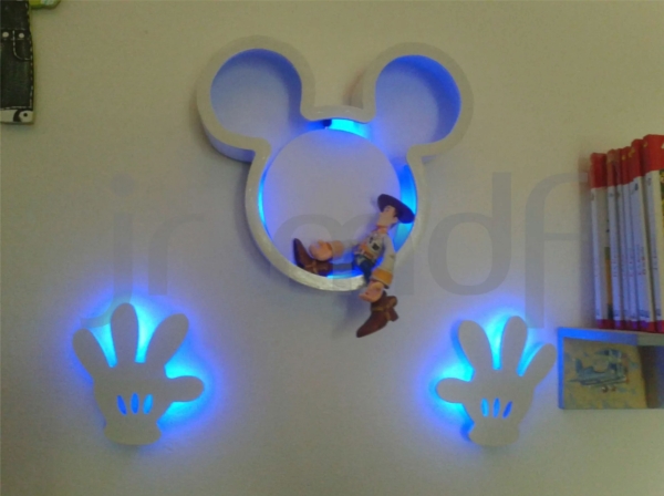 Kit Nicho Cabeça + Mãos do Mickey Com LED Sem Fio - Imagem 6