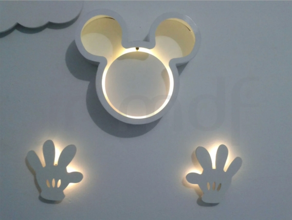 Kit Nicho Cabeça + Mãos do Mickey Com LED Sem Fio - Imagem 5