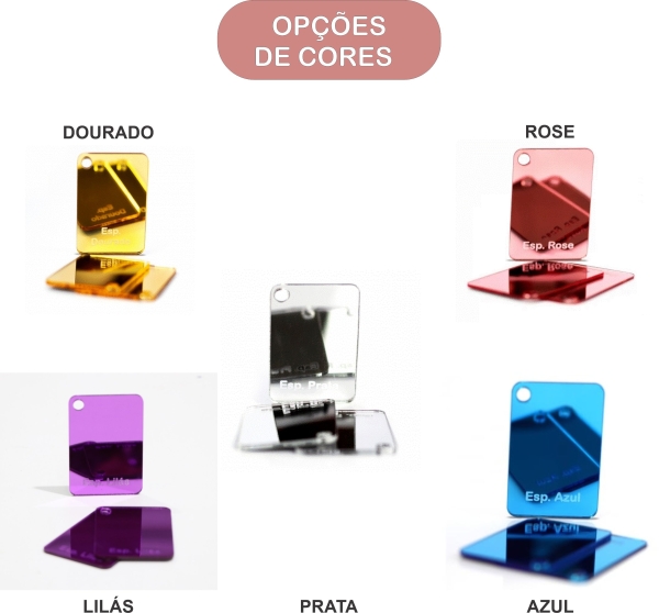 Logo em Acrílico Espelhado 2mm Várias Cores - Imagem 6