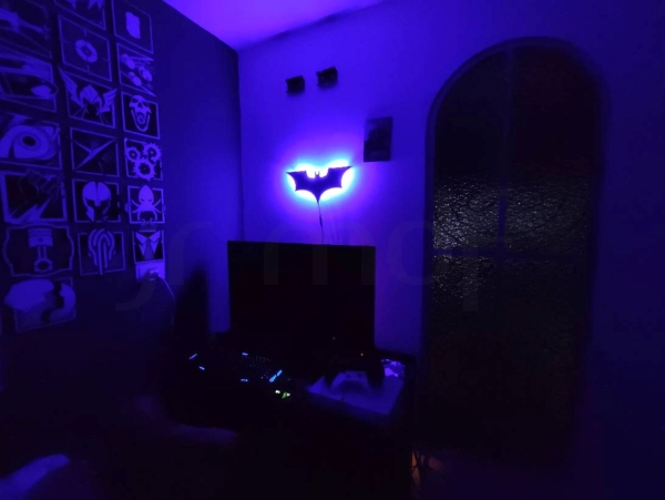 Luminária Batman Morcego Bivolt LED MDF Decorativa Infantil - Imagem 4