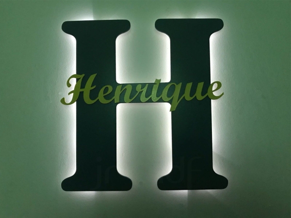 Letras Decorativas Personalizadas Com Nome LED MDF