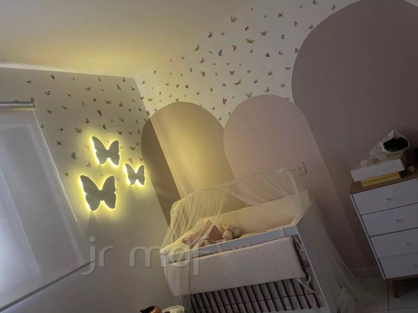 Trio Borboletas Luminosas Decorativas Parede - Imagem 2