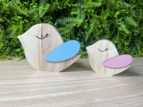 Par Pássaros Decorativos Pinus - Imagem 2