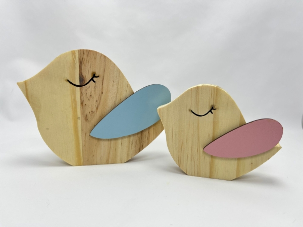 Par Pássaros Decorativos Pinus - Imagem 5