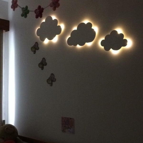Kit 3 Luminárias Nuvens PMG Quarto de Bebê Led Sem Fio - Imagem 6
