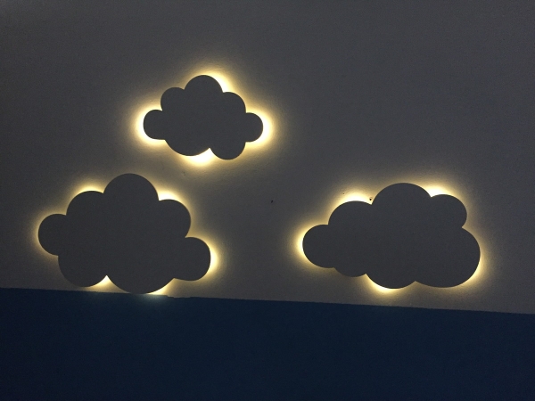 Kit 3 Luminárias Nuvens PMG Quarto de Bebê Led Sem Fio - Imagem 5
