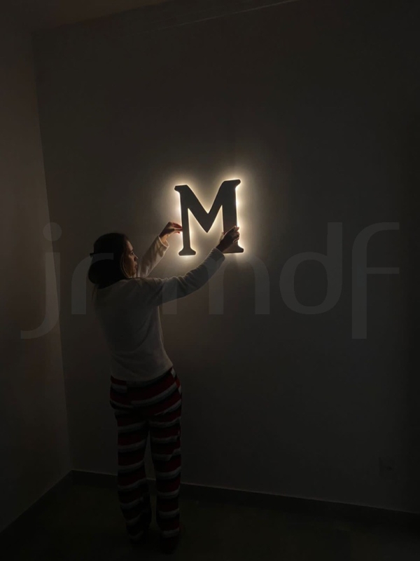 Letras Decorativas Personalizadas LED MDF - Imagem 2